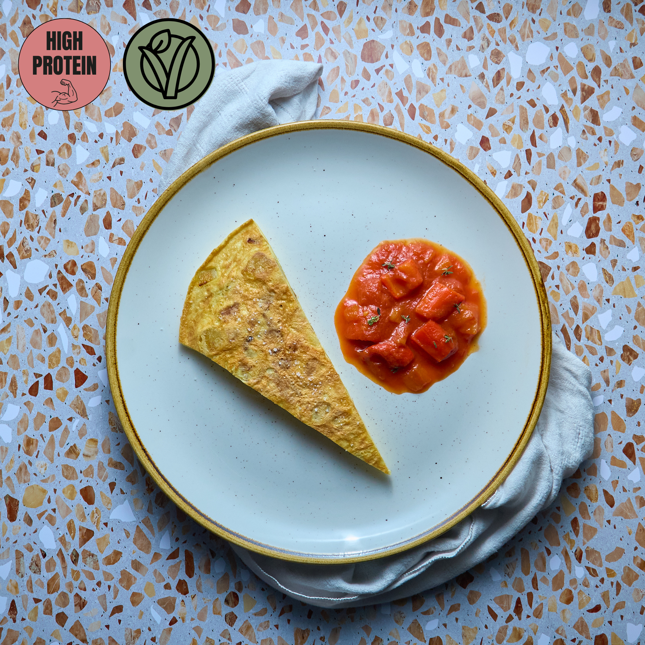 Tortilla Espagnole avec Chutney de Poivrons