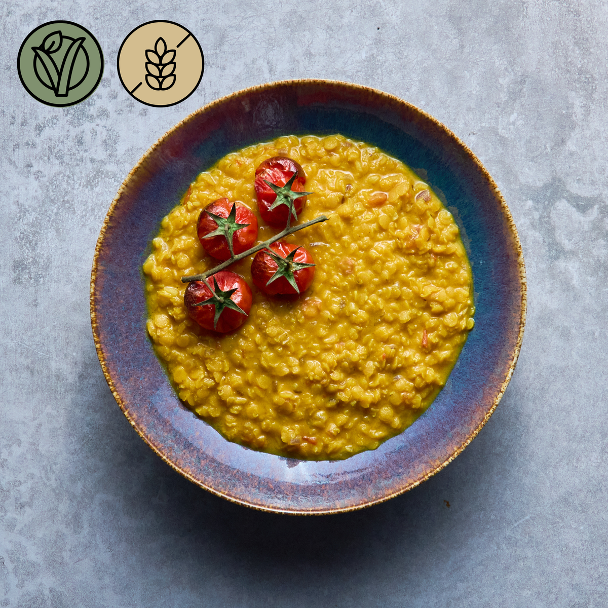 Dal au Coco,Tomates Confites et Paneer