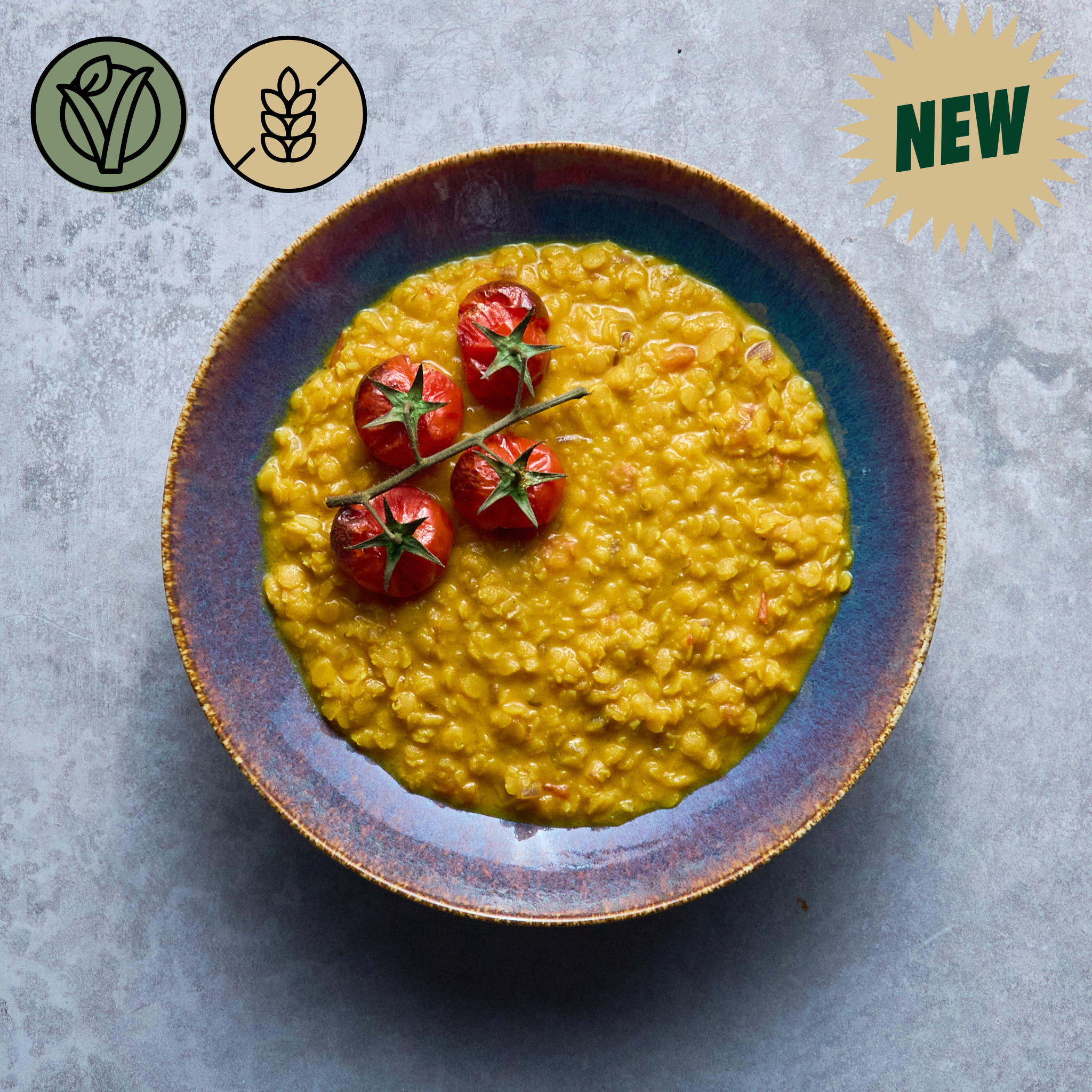 Dal au Coco,Tomates Confites et Paneer
