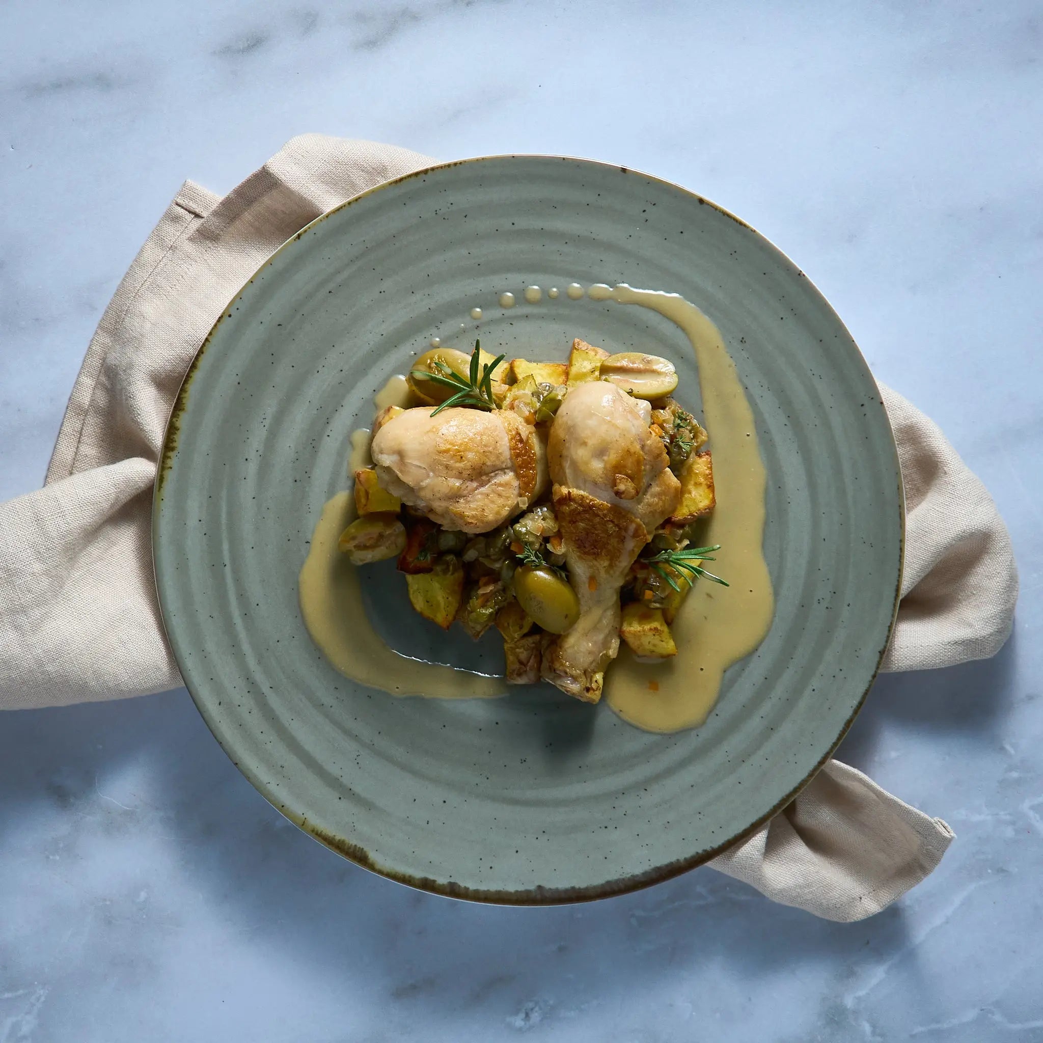 Poulet à la Cacciatora en Blanc et Patate au Four The Lunch Club