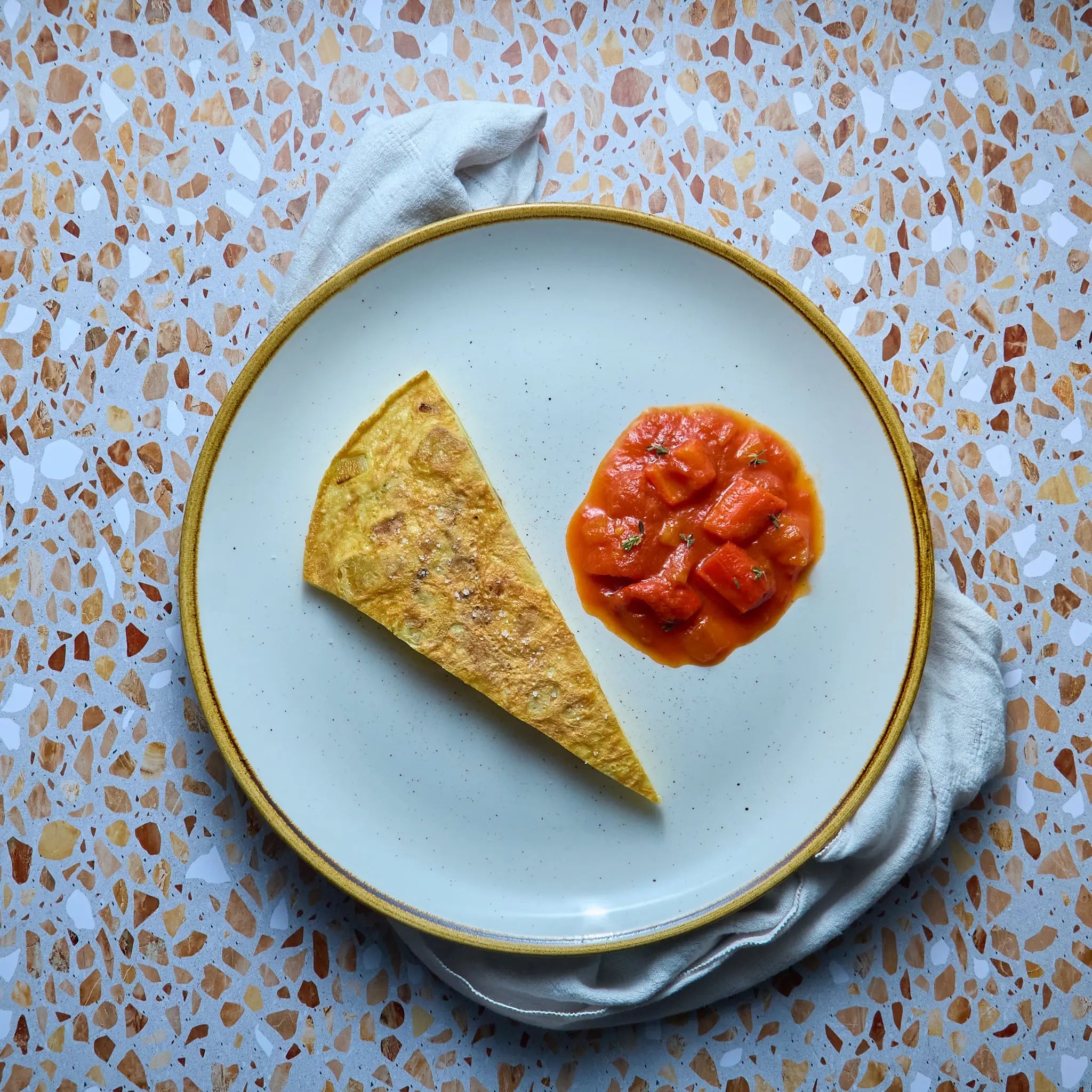 Tortilla Espagnole avec Chutney de Poivrons The Lunch Club