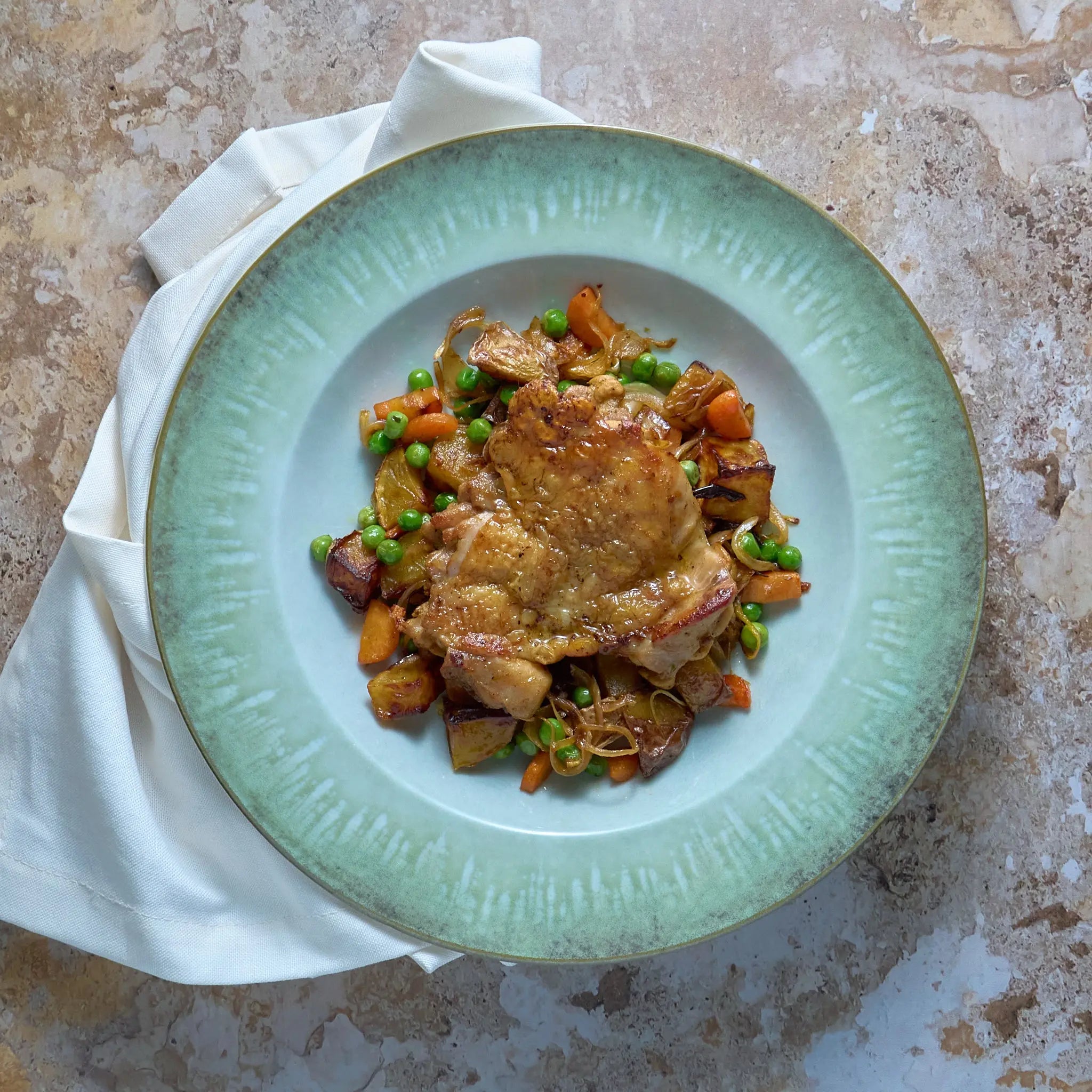 Poulet Mariné au Citron, Patates, Carottes & Petits Pois The Lunch Club