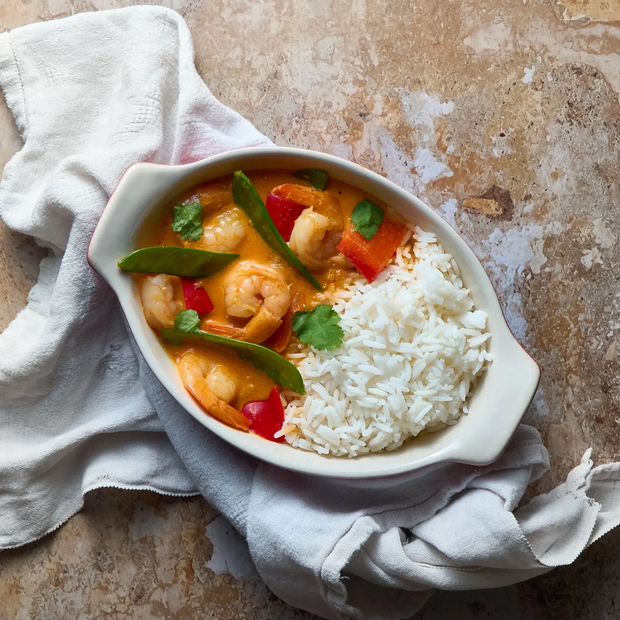 Curry Rouge aux Crevettes The Lunch Club