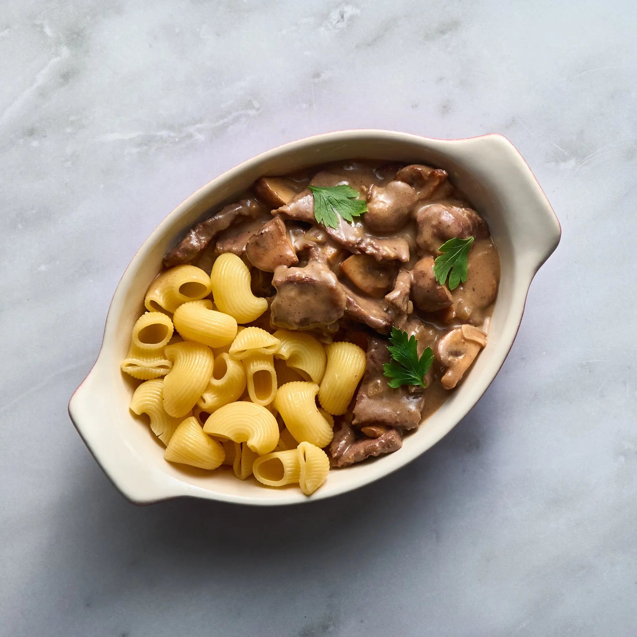 Bœuf Stroganoff aux Champignons avec Pâtes Nature The Lunch Club