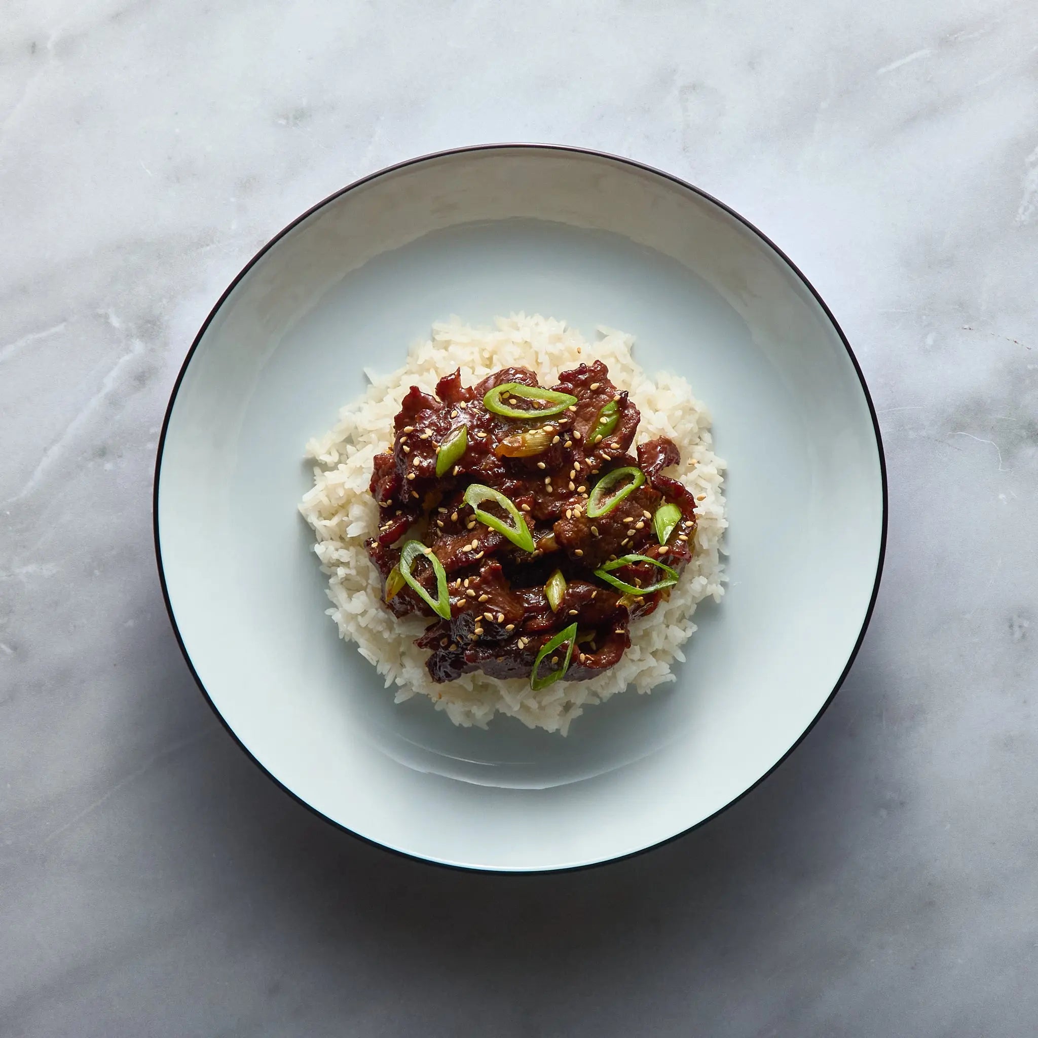 Sauté de Bœuf à la Mongole avec Riz Basmati The Lunch Club