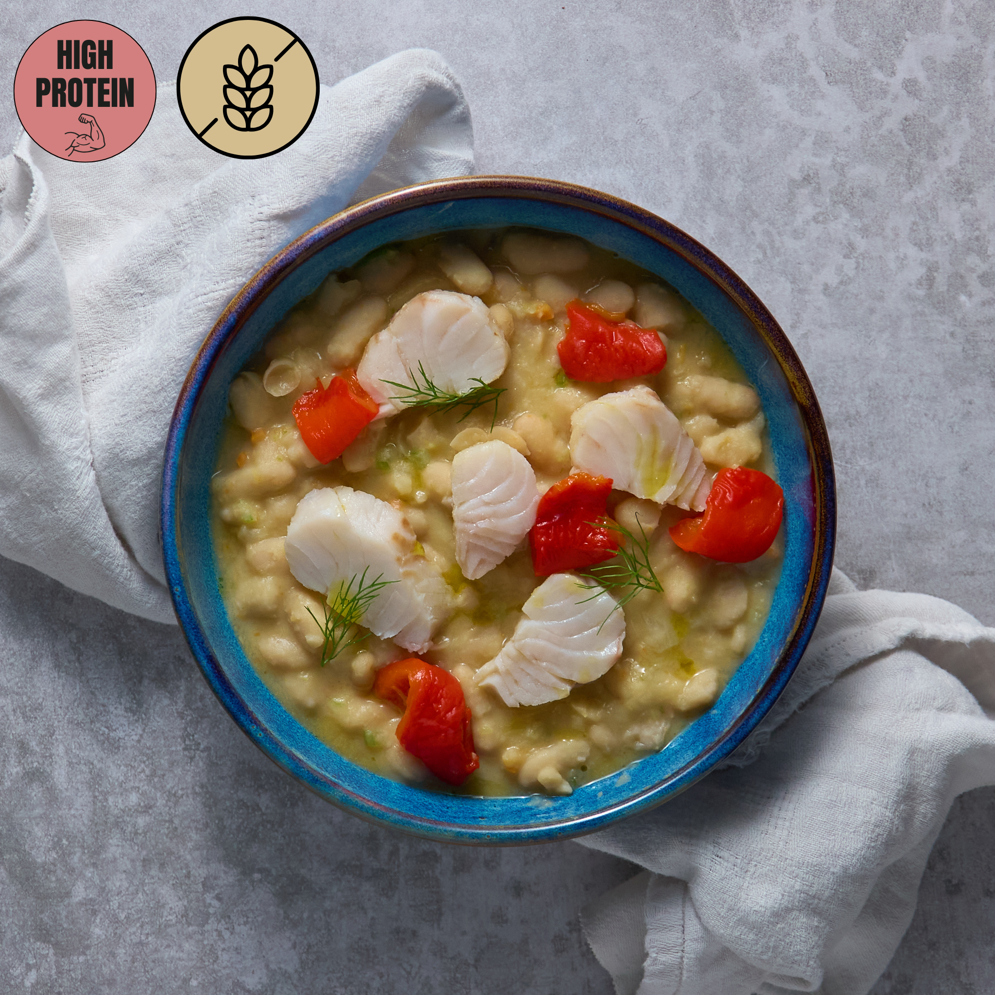 Cod and White Bean Stew with Confit Peppers