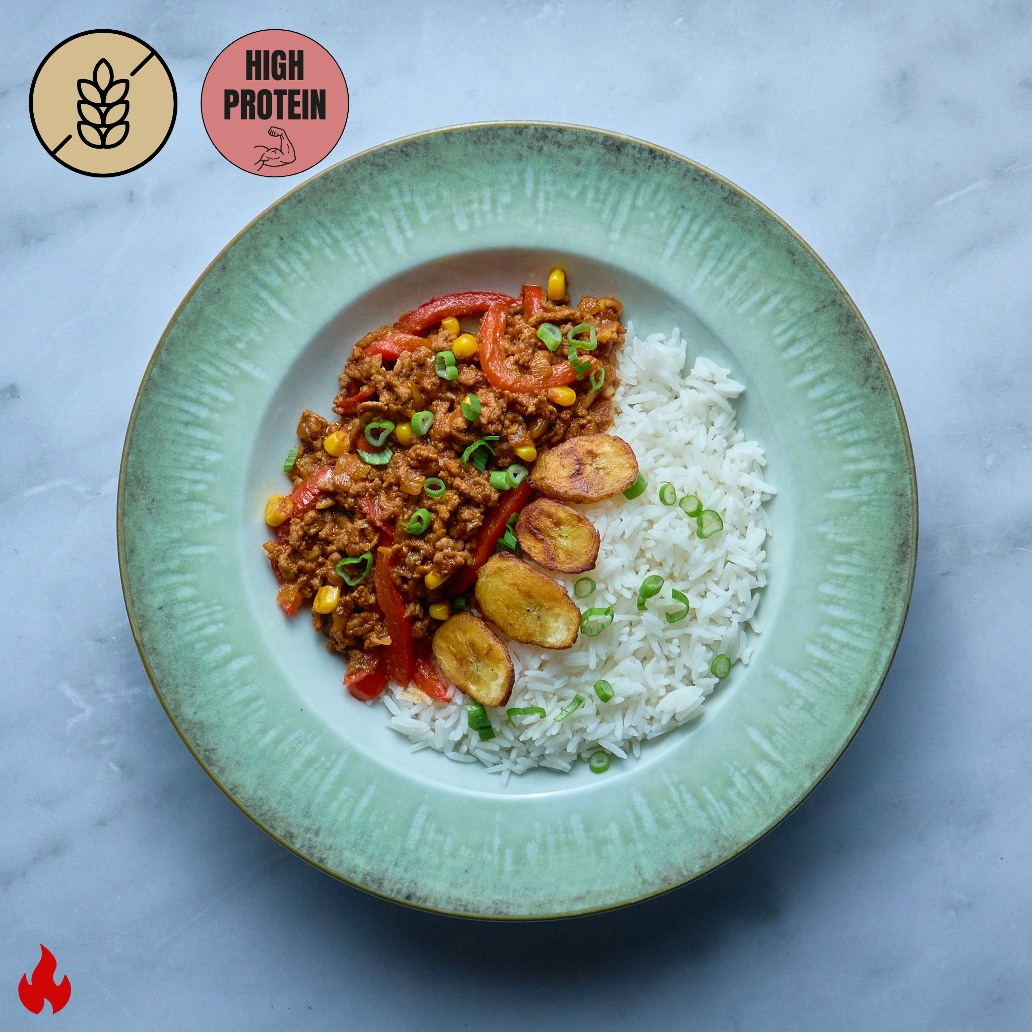 Jamaican Bully Beef with Fragrant Rice & Plantain
