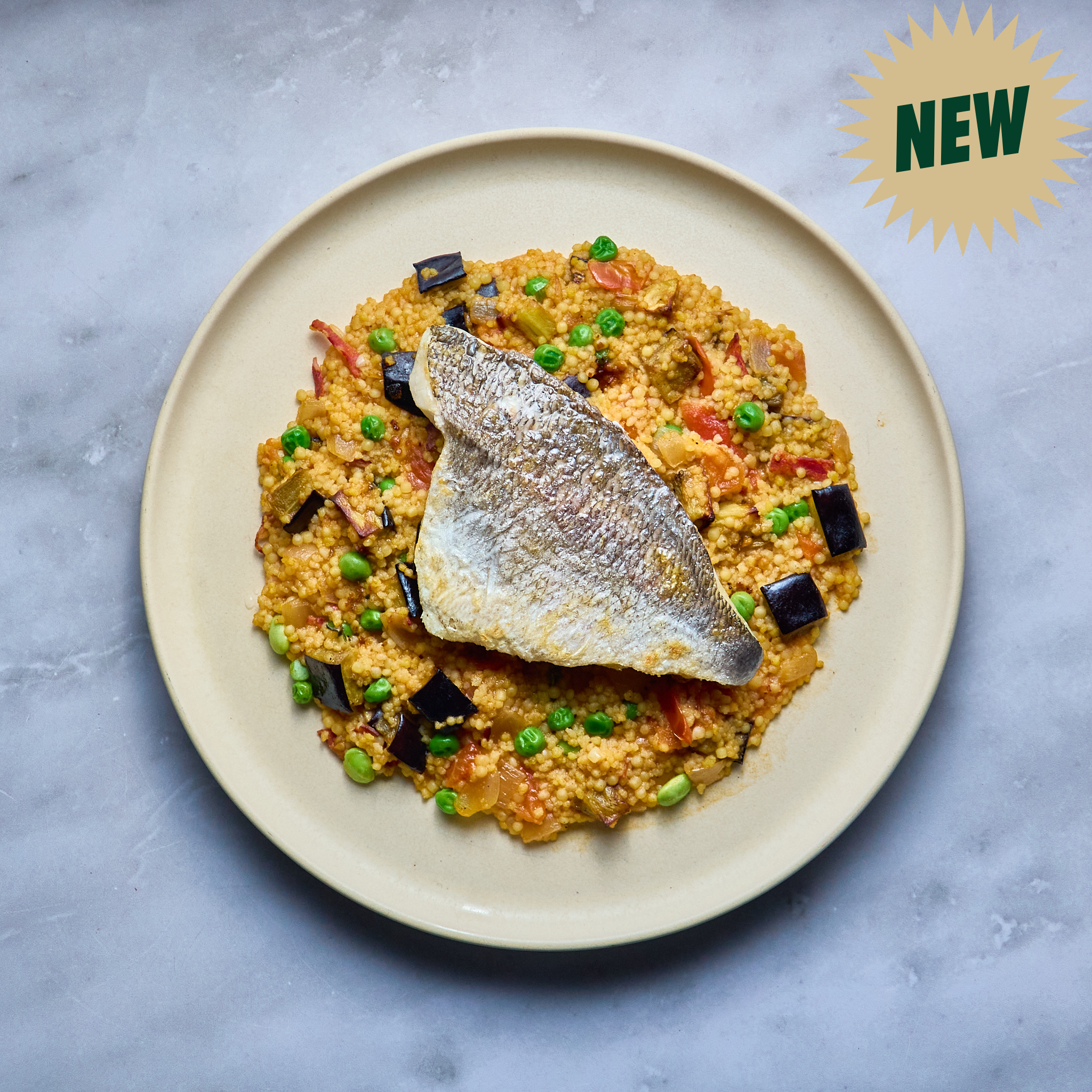 Daurade Grillée et Couscous Méditerranéen