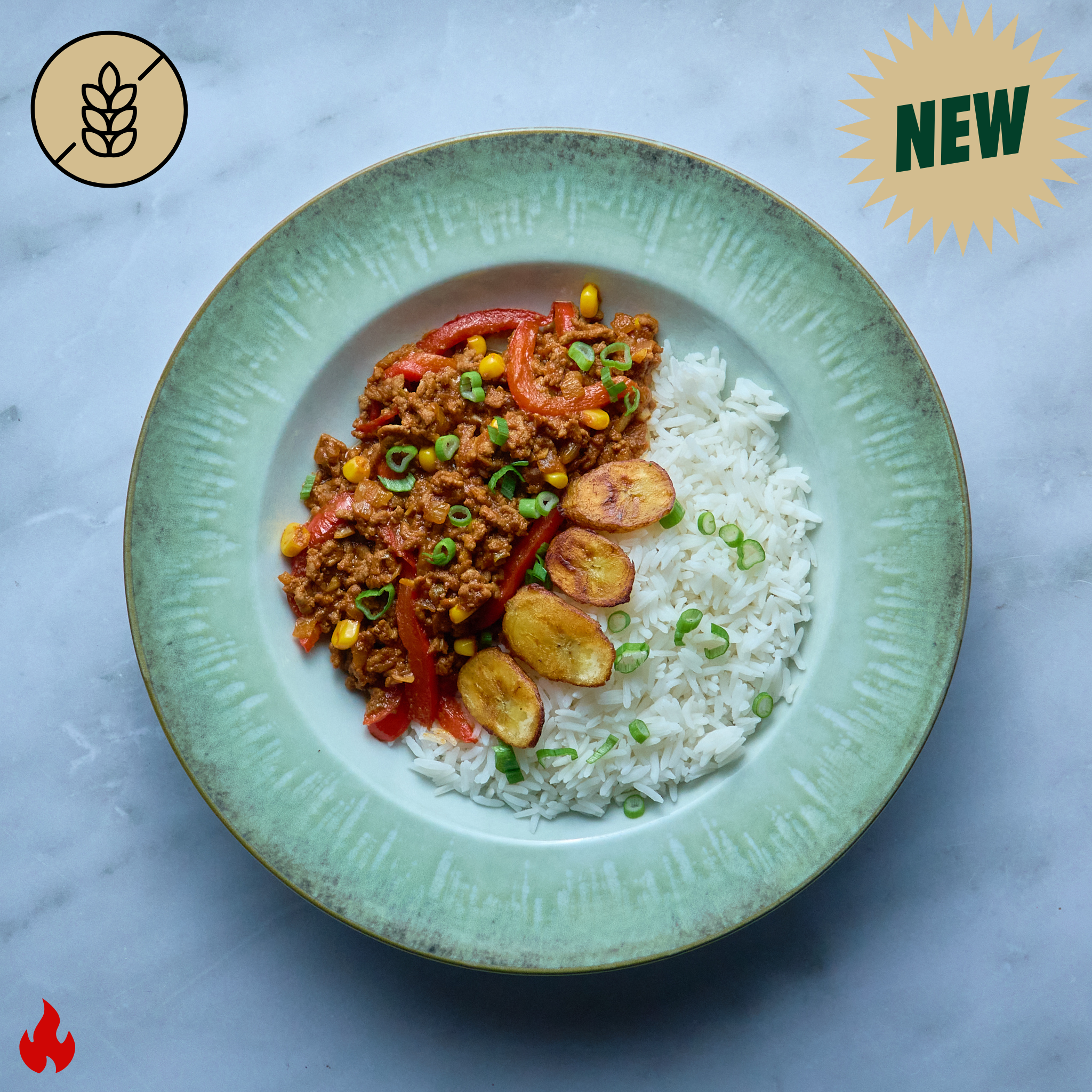 Jamaican Bully Beef with Fragrant Rice & Plantain
