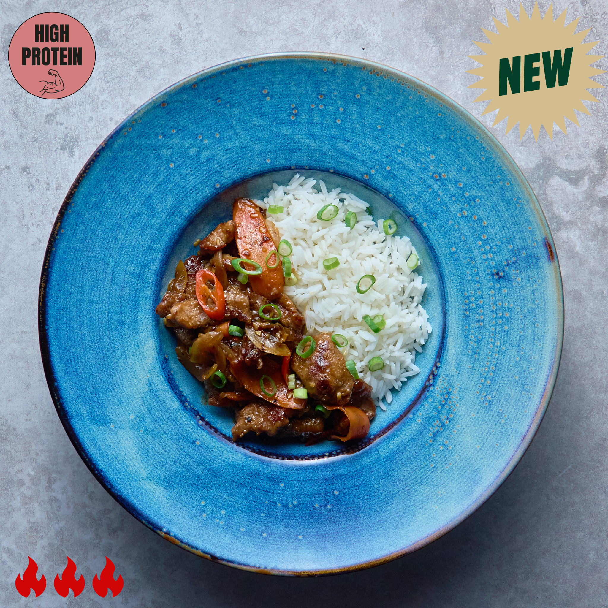 Chili Beef Served with Jasmine Rice