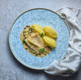 Daurade, Courgettes et Purée de Pommes de Terre