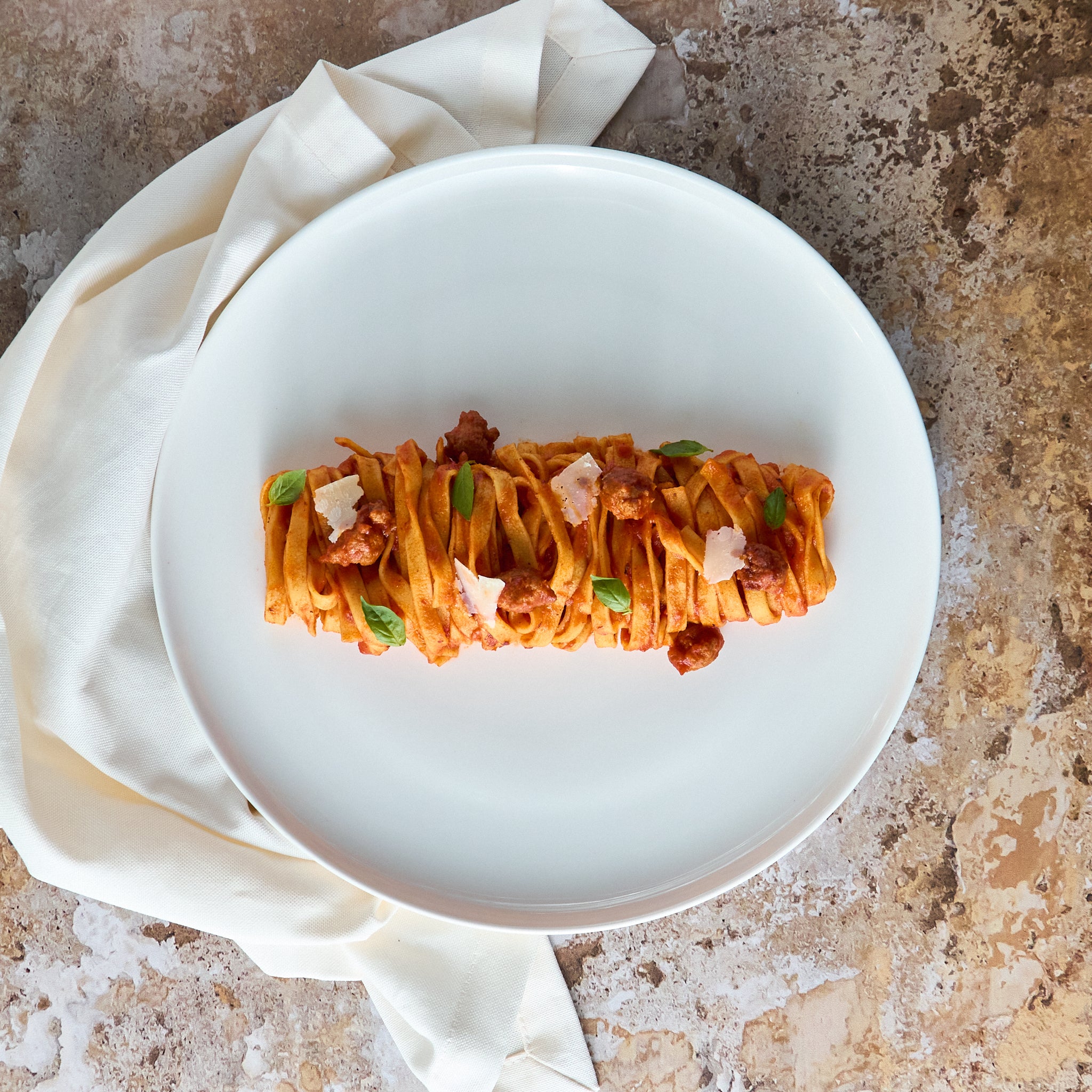 Tagliatelle with Slow-Cooked Sausage Ragout