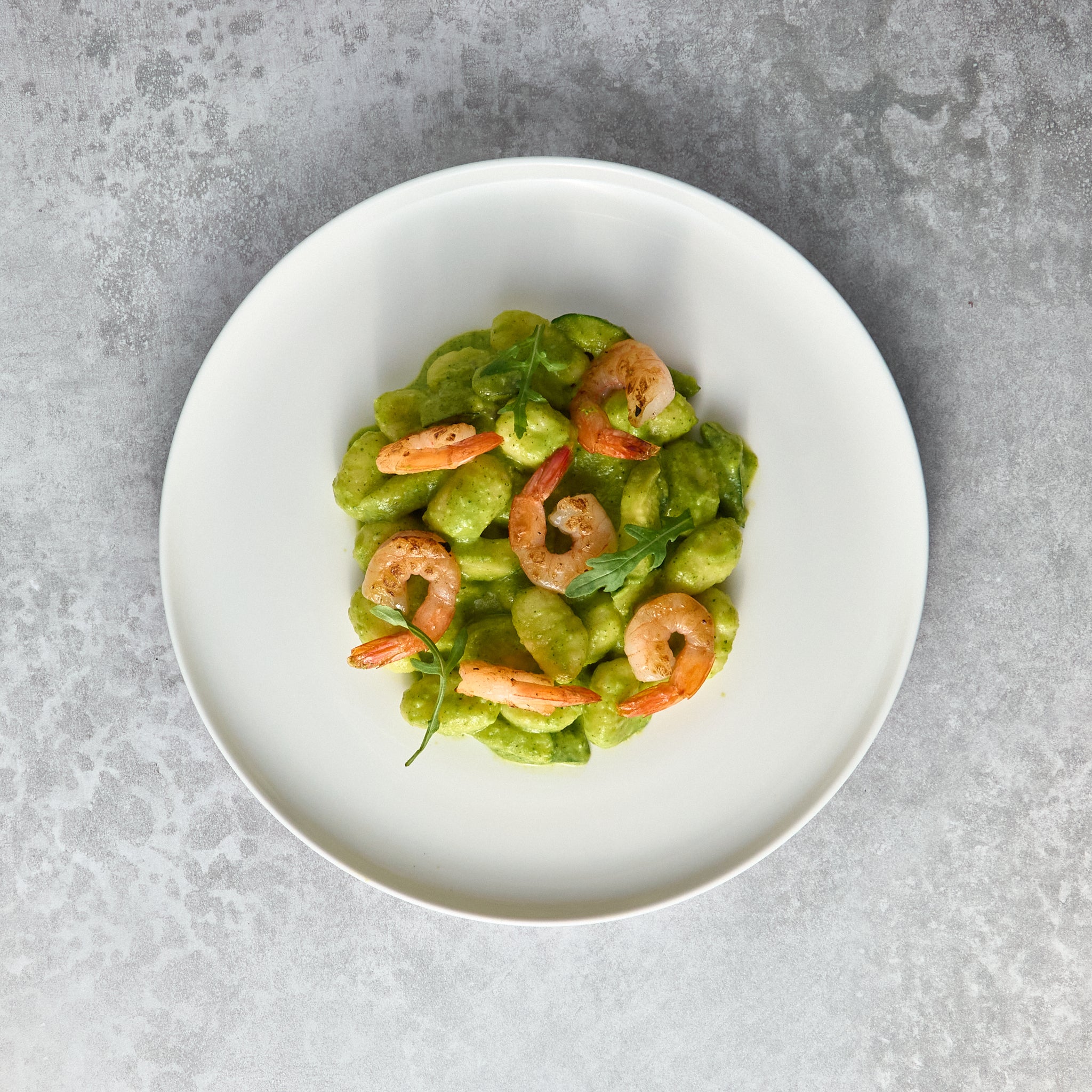 Gnocchi with Sautéed Shrimp, Zucchini, and Basil