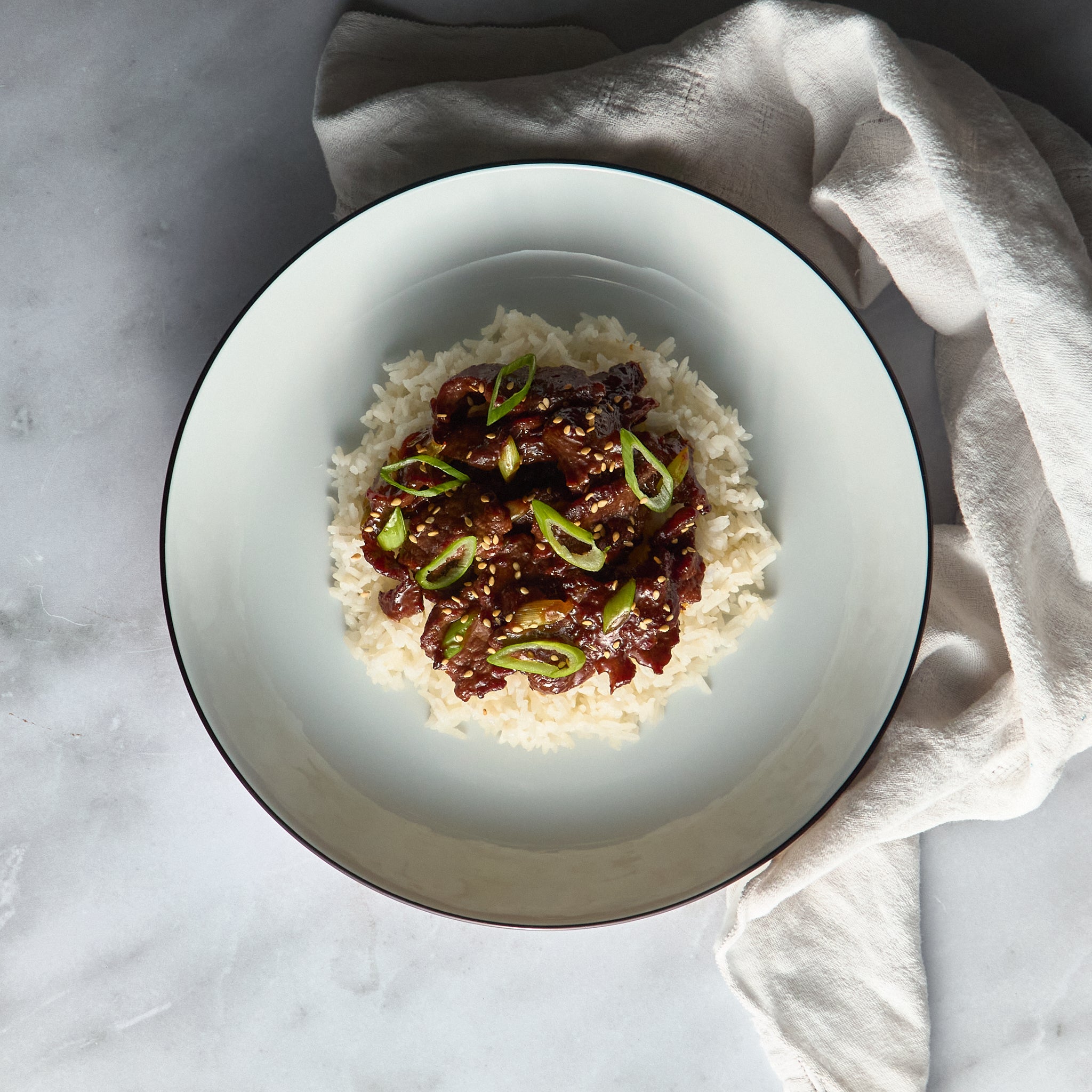 Mongolian Beef Stir-Fry with Basmati Rice